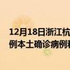 12月18日浙江杭州今日疫情最新消息实时更新数据:新增34例本土确诊病例和0例无症状感染者